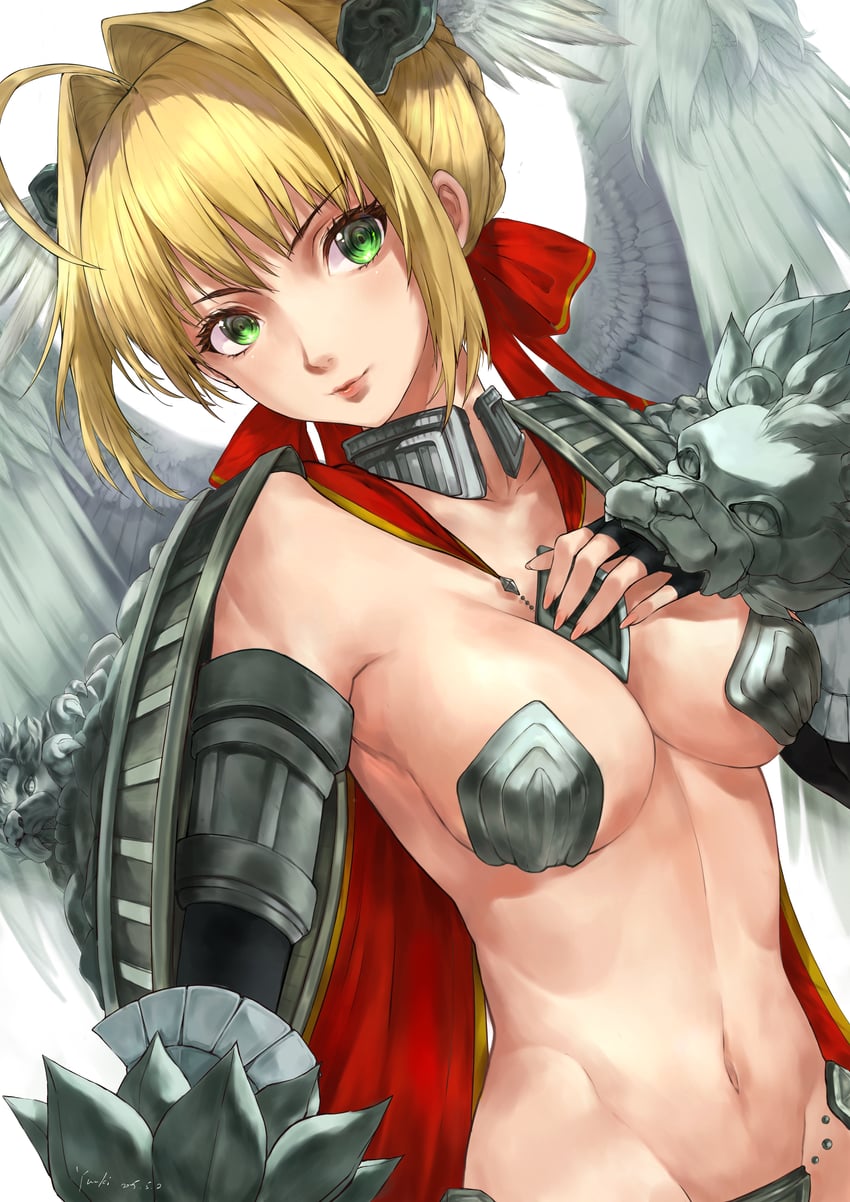 nero claudius (fate and 2 more) drawn by ame_oto_aw