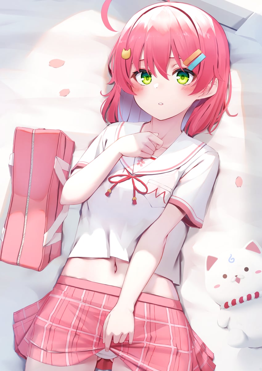 sakura miko and 35p (hololive) drawn by nyan_(reinyan_007)