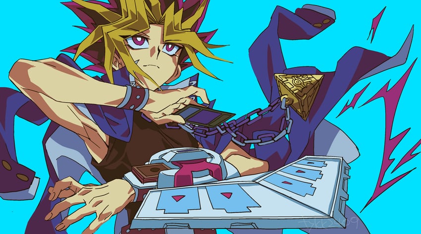 yami yugi (yu-gi-oh! and 1 more) drawn by skmkst