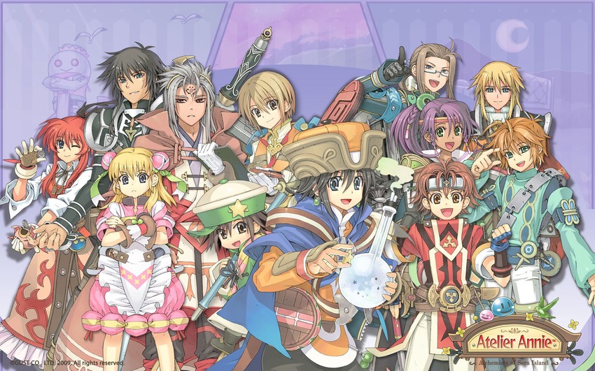 lisette lander, annie eilenberg, pepe, fitz erberlin, hans ahrens, and 7 more (atelier and 1 more) drawn by watanuki_nao