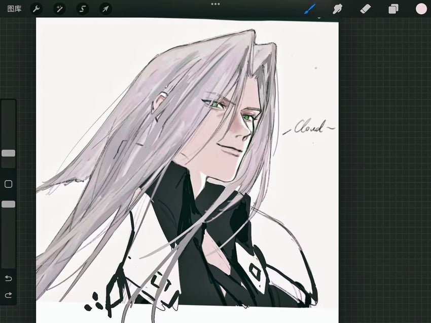 sephiroth (final fantasy and 1 more) drawn by aaamber_22
