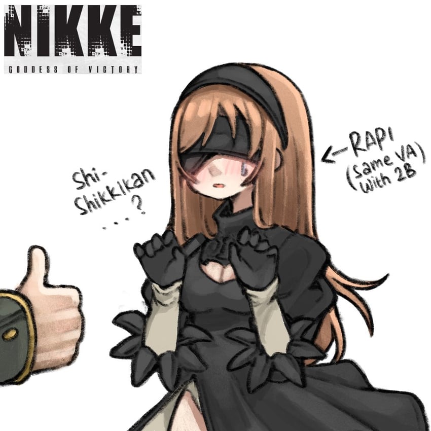2b, rapi, commander, and ishikawa yui (goddess of victory: nikke and 2 more) drawn by nijigen_blueshy