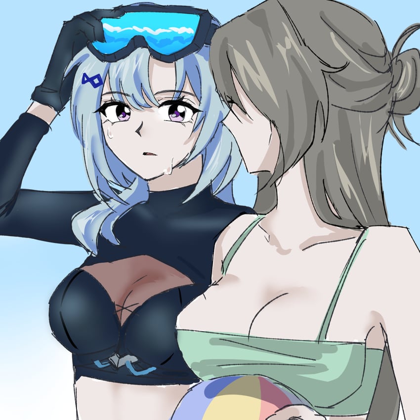 griseo and vita (honkai and 1 more) drawn by ehakehak