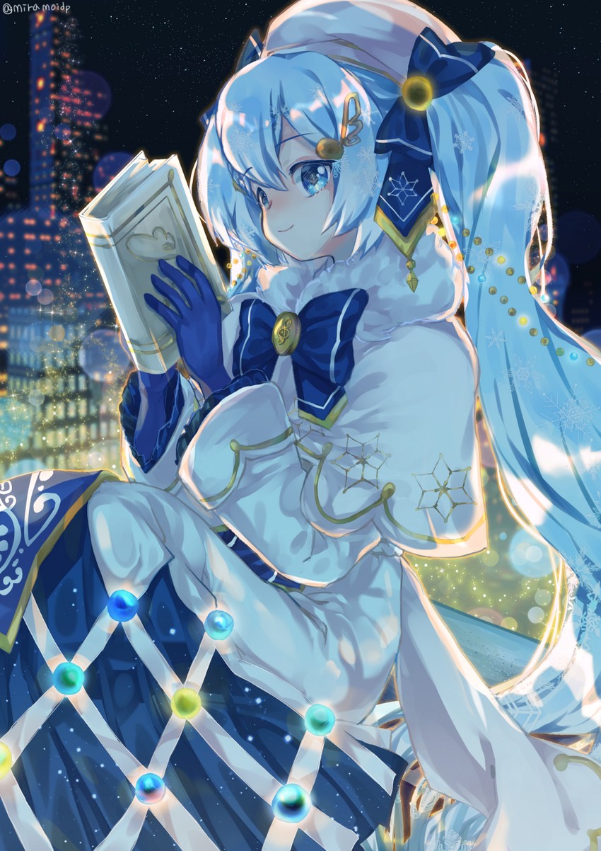 hatsune miku and yuki miku (vocaloid) drawn by tachiuo_(arines)