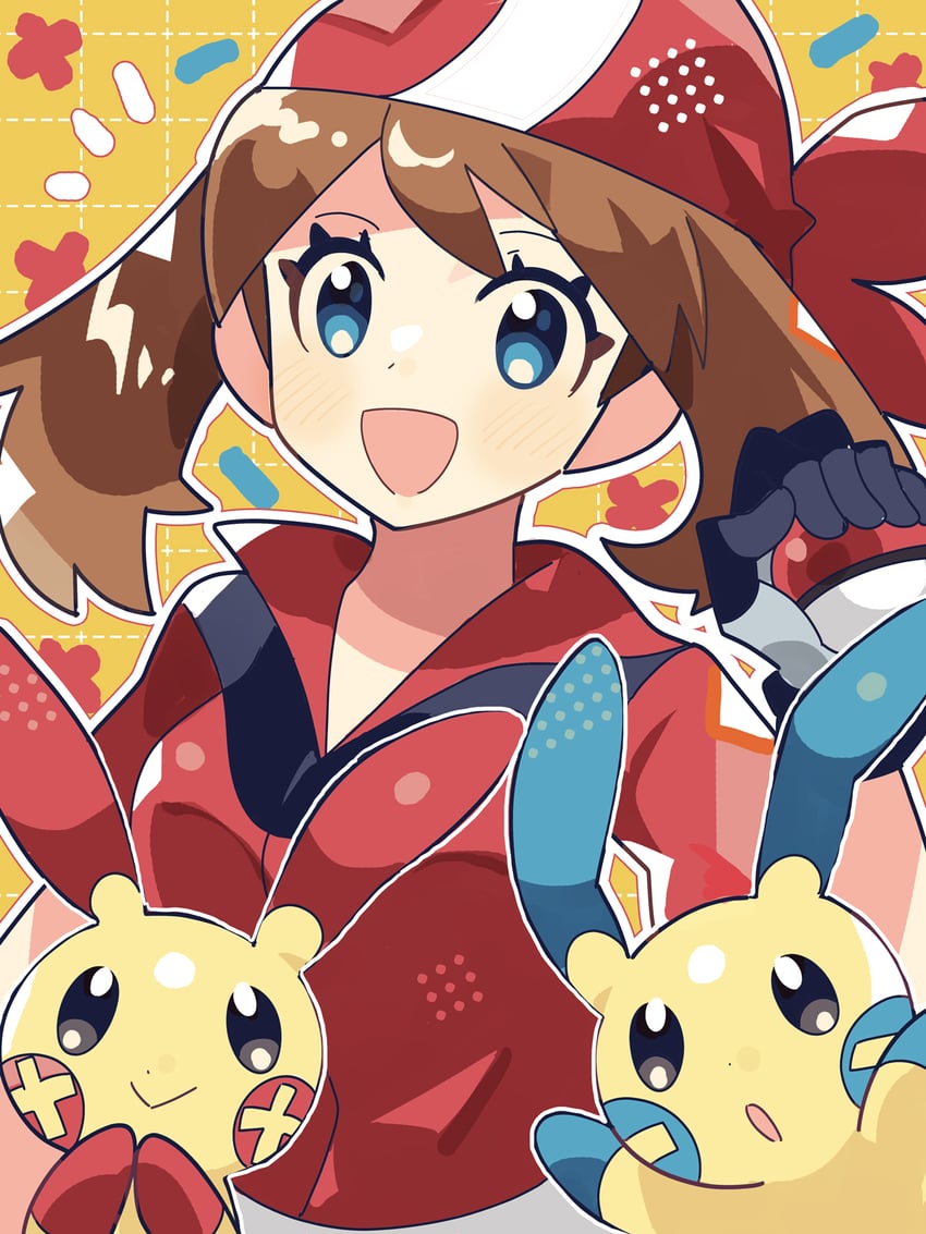 may, minun, and plusle (pokemon and 1 more) drawn by anidler91