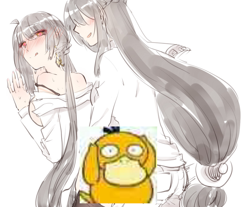 psyduck, ara haan, and yama raja (pokemon and 1 more) drawn by hua_ge_pi