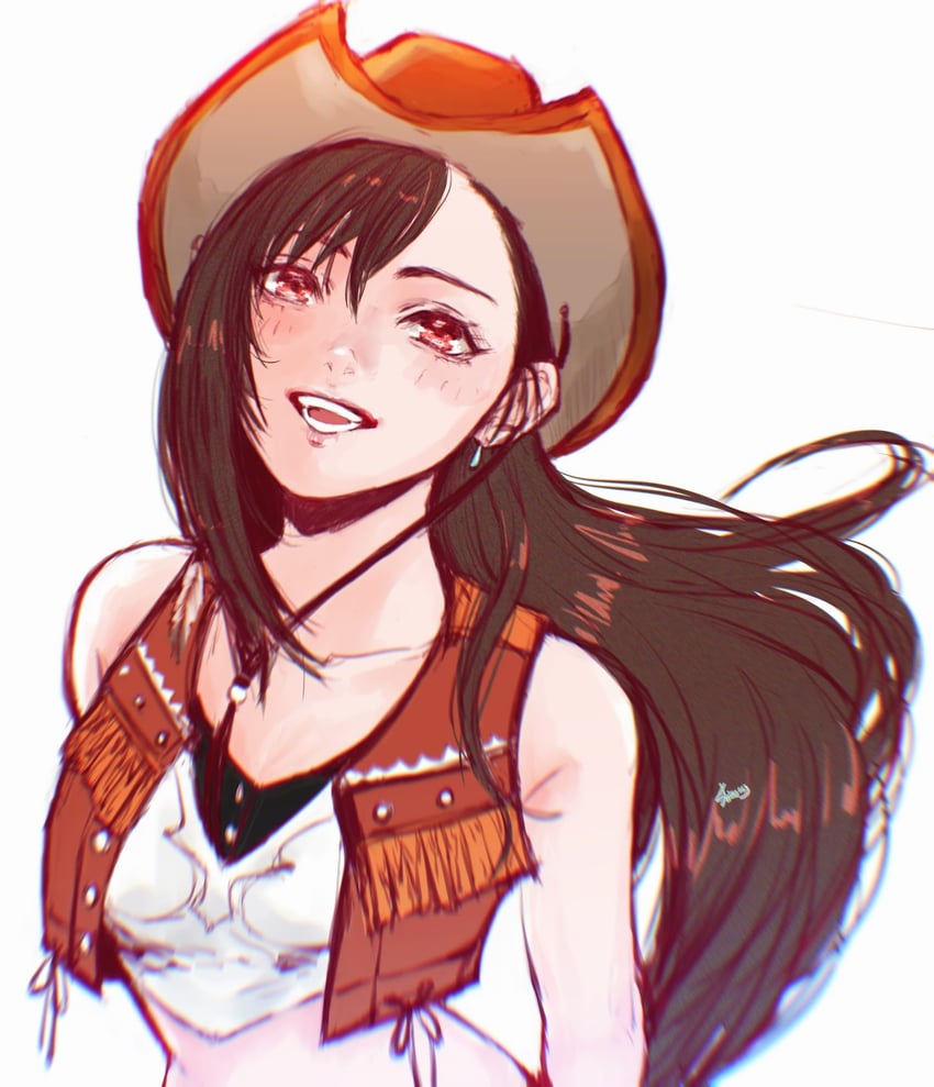 tifa lockhart (final fantasy and 4 more) drawn by shinogu_r