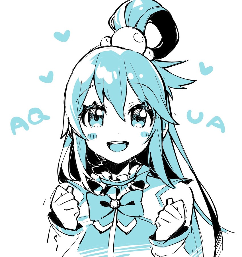 aqua (kono subarashii sekai ni shukufuku wo!) drawn by kurihara_sakura