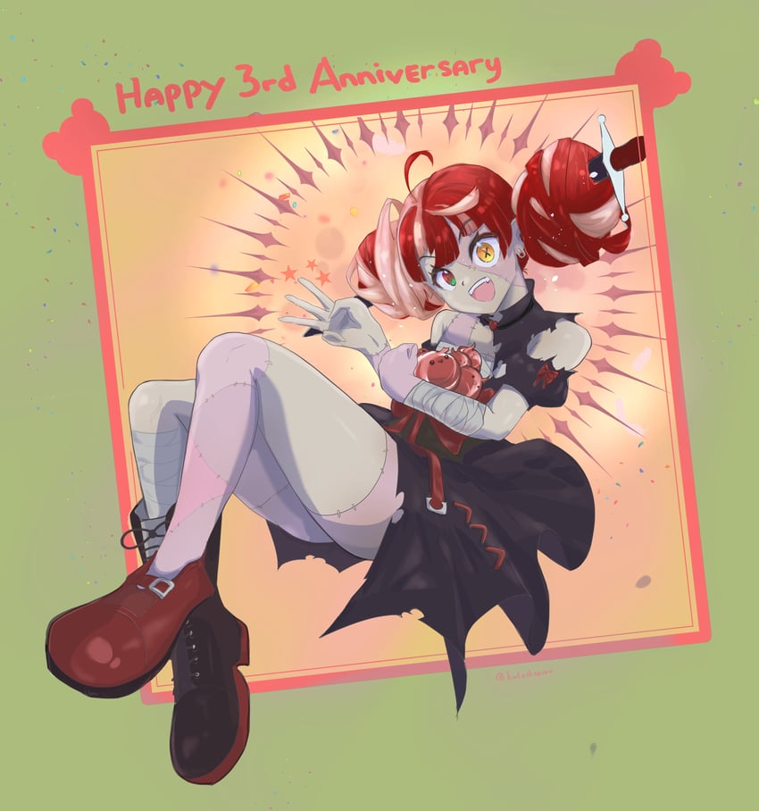 kureiji ollie (hololive and 1 more) drawn by katosh