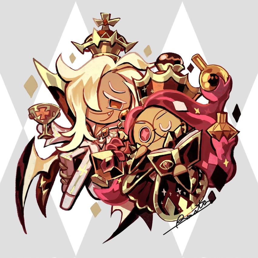 vampire cookie and alchemist cookie (cookie run and 1 more) drawn by rn9j