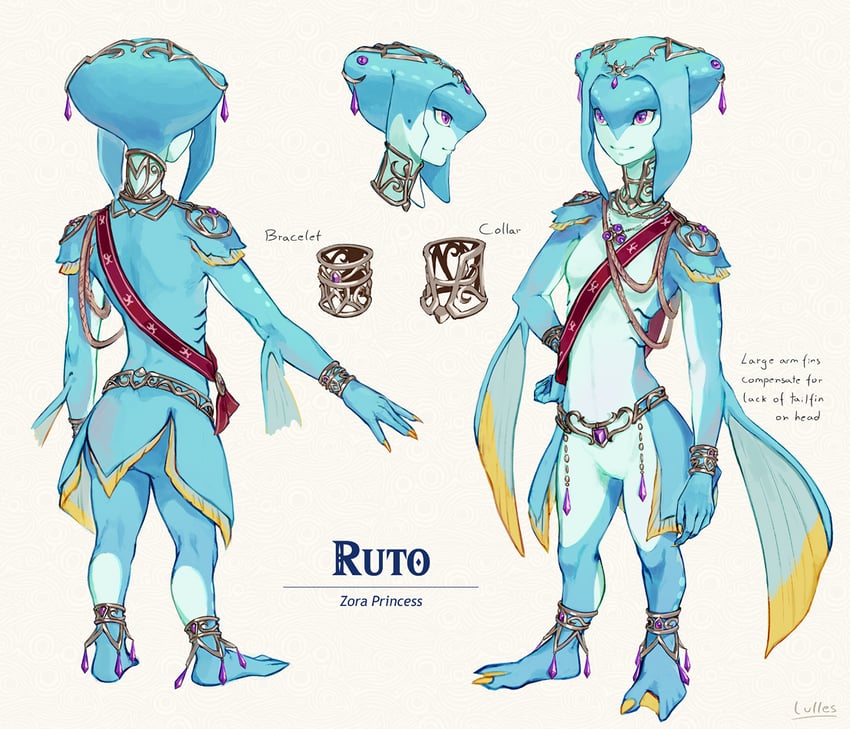 princess ruto (the legend of zelda and 2 more) drawn by luisa_rafidi