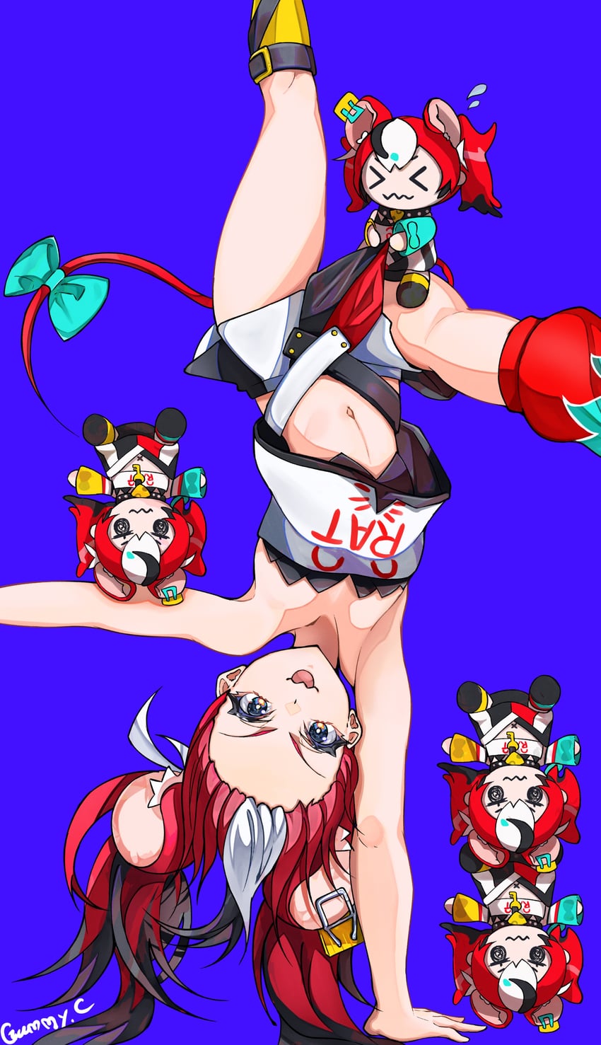 hakos baelz (hololive and 1 more) drawn by gummy_candy_93