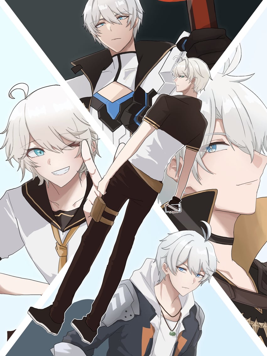 kevin kaslana (honkai and 1 more) drawn by 0310_awawa