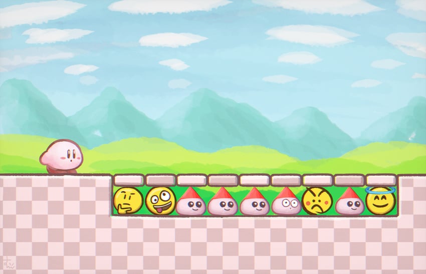 kirby and tick (kirby and 1 more) drawn by suyasuyabi