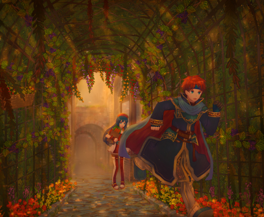 lilina and roy (fire emblem and 1 more) drawn by lijupy