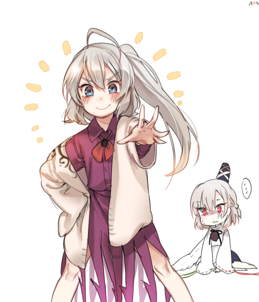 mononobe no futo and kishin sagume (touhou) drawn by shan
