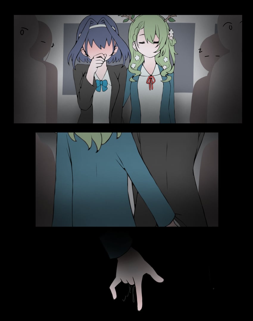 ouro kronii and ceres fauna (hololive and 1 more) drawn by hikigaya_0926
