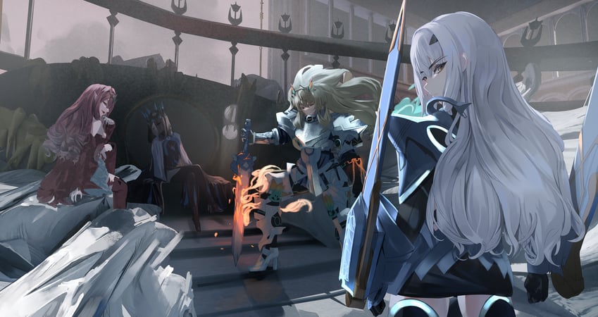 baobhan sith, morgan le fay, melusine, and barghest (fate and 1 more) drawn by eeekaku_tofu