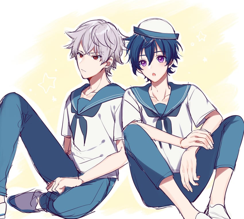 nanahoshi ren and asahi nayuta (from argonavis) drawn by mizukikushou