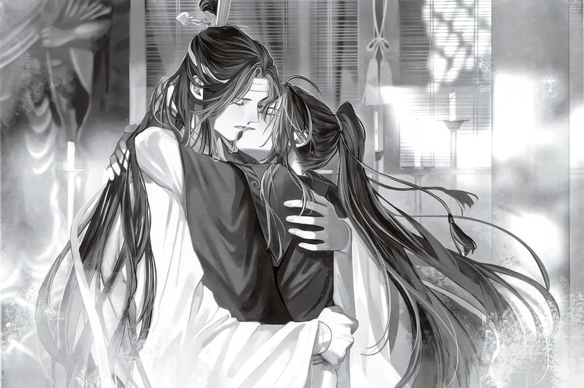 wei wuxian and lan wangji (modao zushi) drawn by mg_ms_dayo