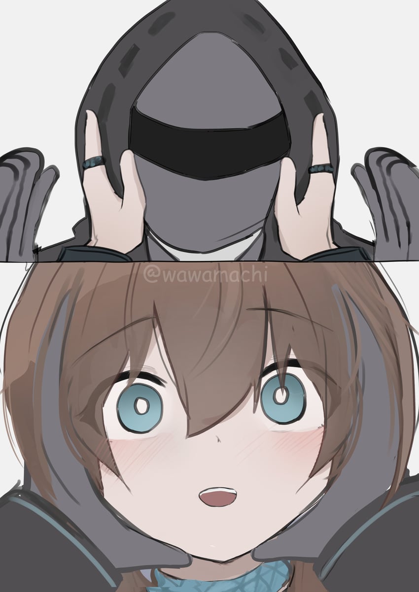 doctor and amiya (arknights) drawn by wawamachi