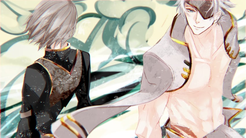 chousokabe motochika and mouri motonari (sengoku basara) drawn by kozu_(tksdmtzm)