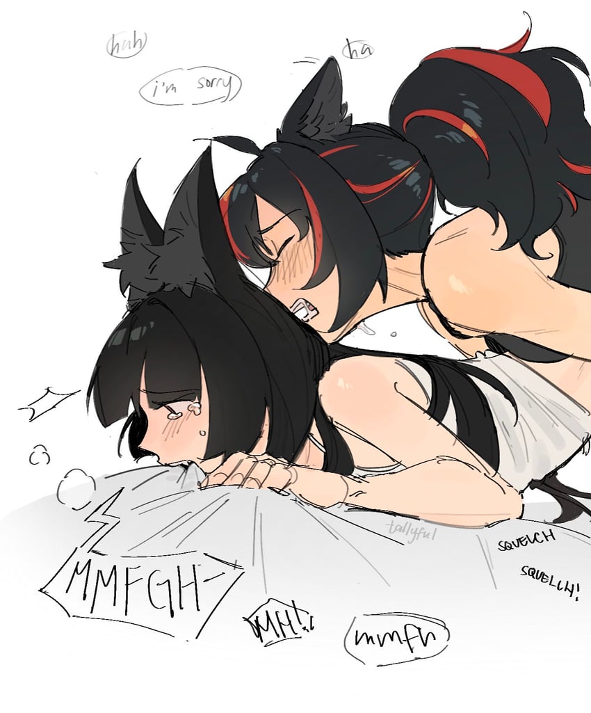 hoshimi miyabi and zhu yuan (zenless zone zero) drawn by eimikosmoothie
