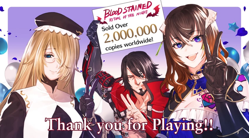 miriam, dominique, and zangetsu (bloodstained: ritual of the night)