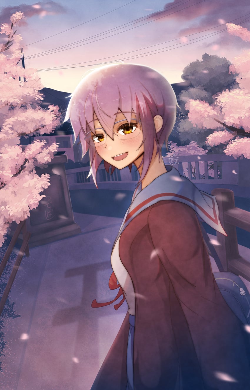 nagato yuki (suzumiya haruhi no yuuutsu and 2 more) drawn by jjdan