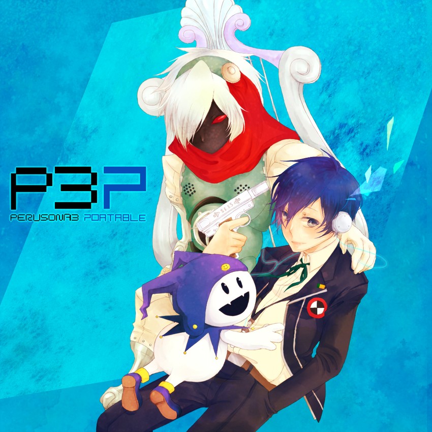 yuuki makoto, jack frost, and orpheus (persona and 2 more) drawn by neko-moko