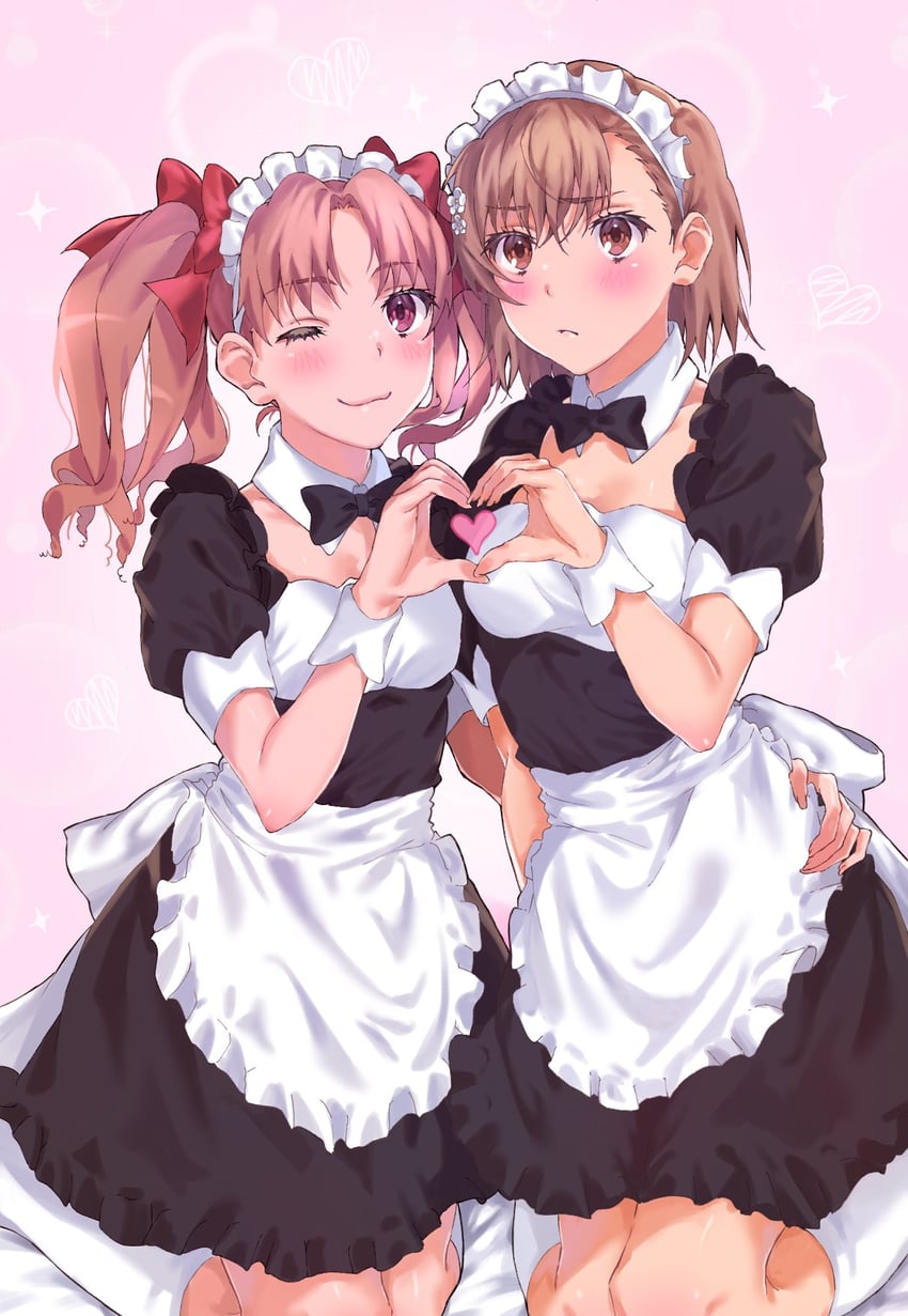 misaka mikoto and shirai kuroko (toaru majutsu no index and 1 more) drawn by sioo_1029