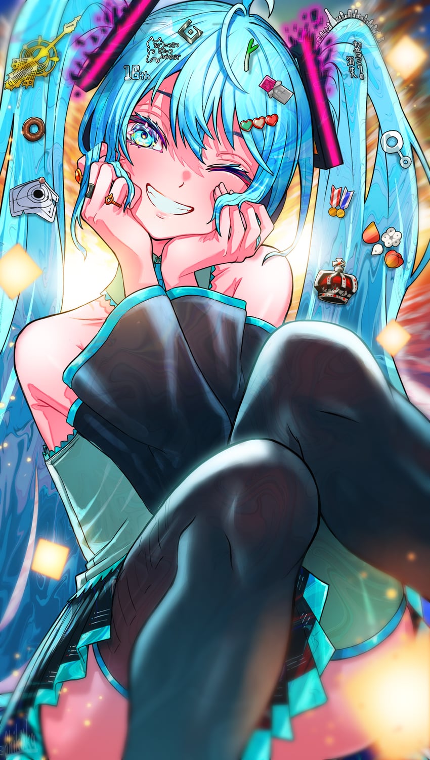 hatsune miku and bokoboko ni shiteyan yo (vocaloid and 2 more) drawn by tokishima_sikuka