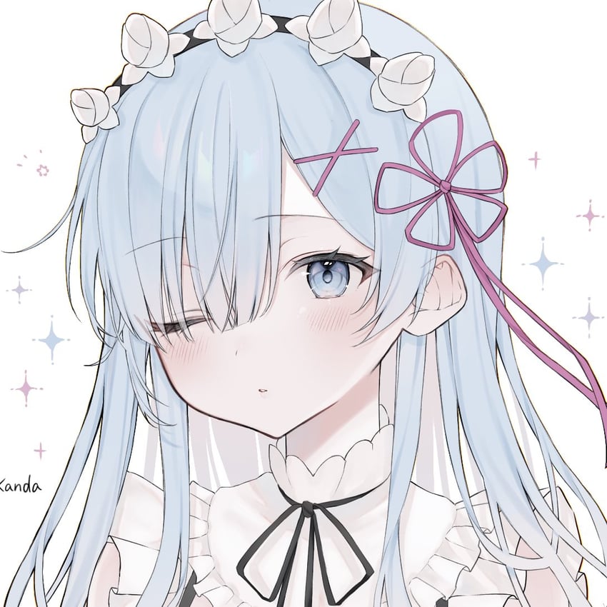 rem (re:zero kara hajimeru isekai seikatsu) drawn by kanda_(kanda_0119)