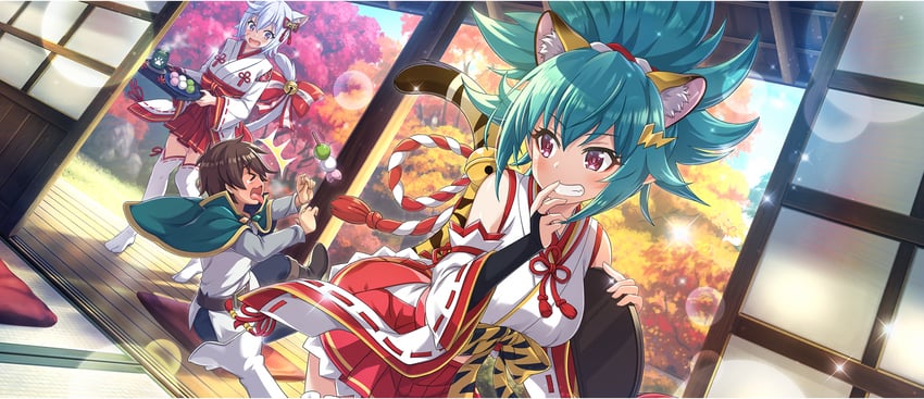 satou kazuma, chris, and mel (kono subarashii sekai ni shukufuku wo! and 1 more)