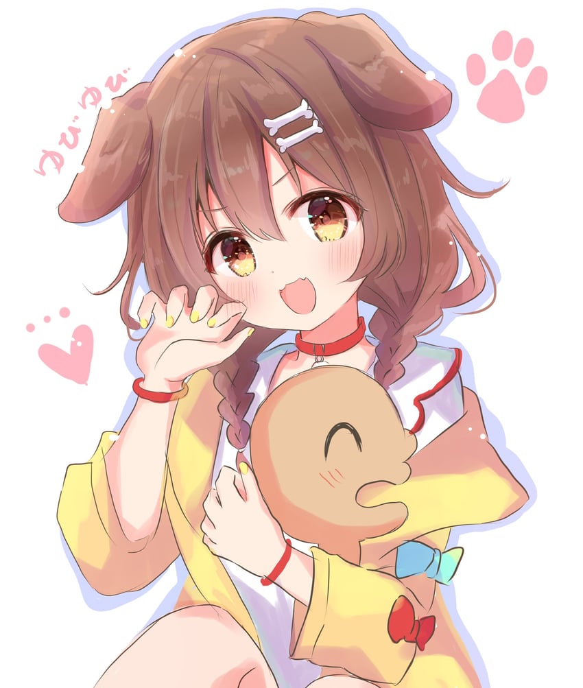 inugami korone and listener (hololive) drawn by nanami_ayane_(kusunoki5050)
