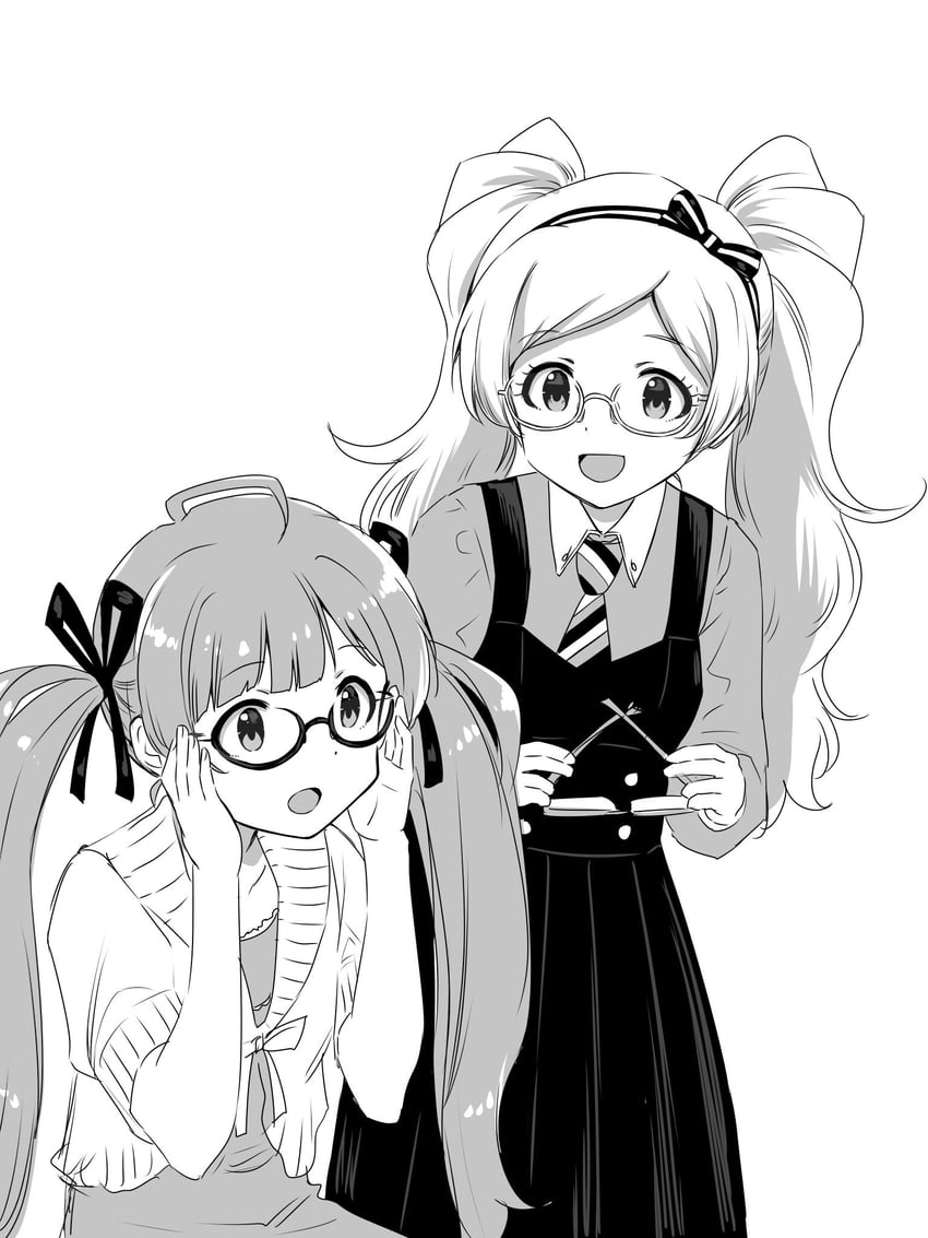 hakozaki serika and emily stewart (idolmaster and 2 more) drawn by matcha_kingyo