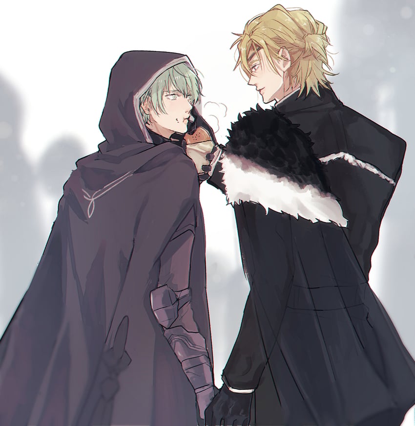 dimitri alexandre blaiddyd and male byleth (fire emblem and 1 more) drawn by soranaki