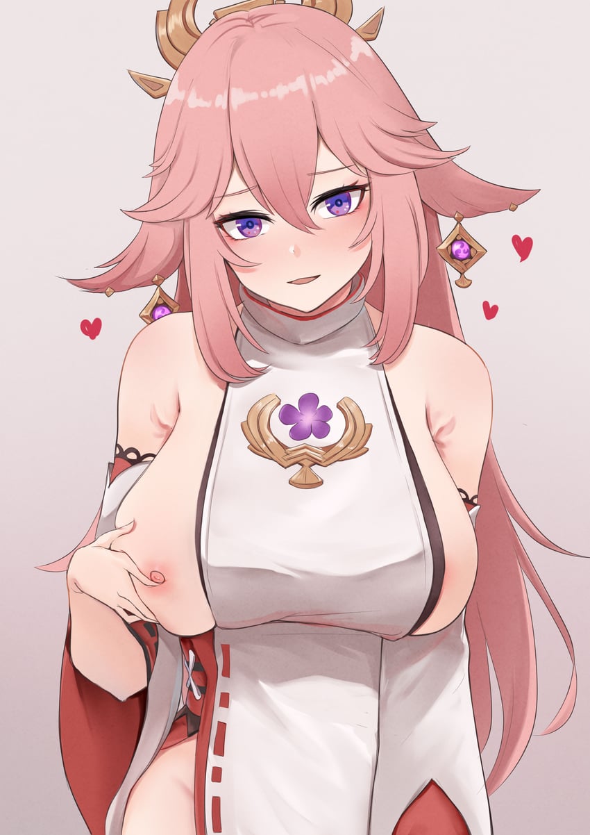 yae miko (genshin impact) drawn by snao_(snao_na_snao)