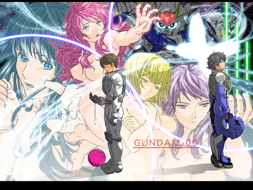 haro, setsuna f. seiei, feldt grace, marina ismail, louise halevy, and 3 more (gundam and 1 more) drawn by studiokougubako