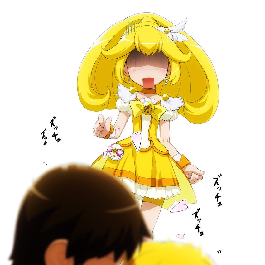kise yayoi, cure peace, and kise yuuichi (precure and 1 more) drawn by takeda_yukimura