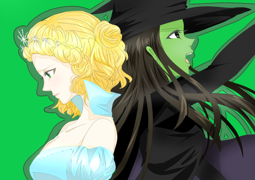good witch of the north, elphaba thropp, and wicked witch of the west (wicked) drawn by respawnmayomayo
