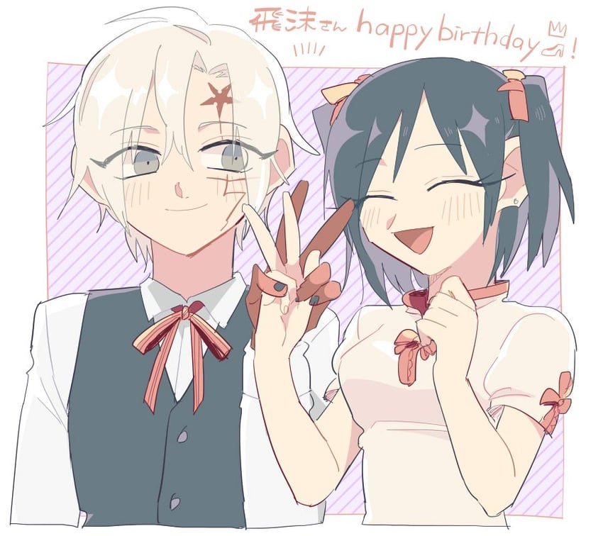 lenalee lee and allen walker (d.gray-man) drawn by xmori_6