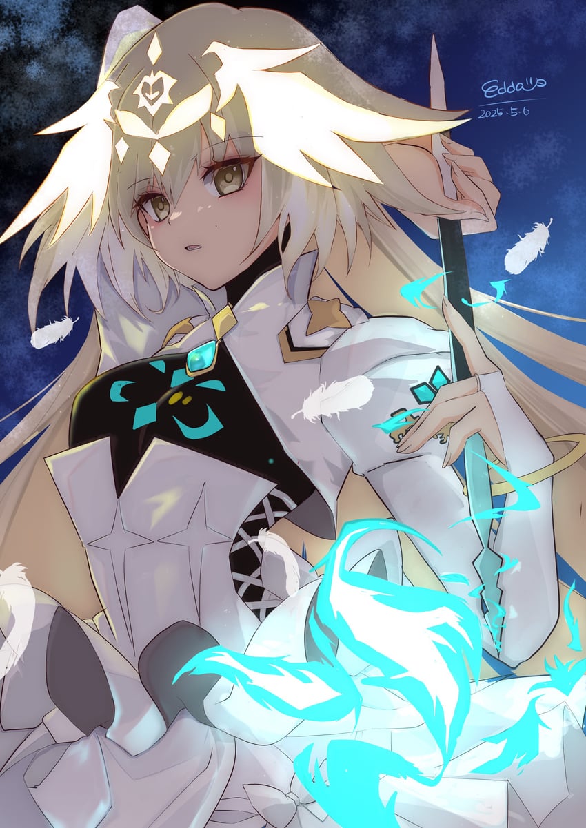 jeanne d'arc and metatron jeanne (fate and 1 more) drawn by edda_(kaimu0930)