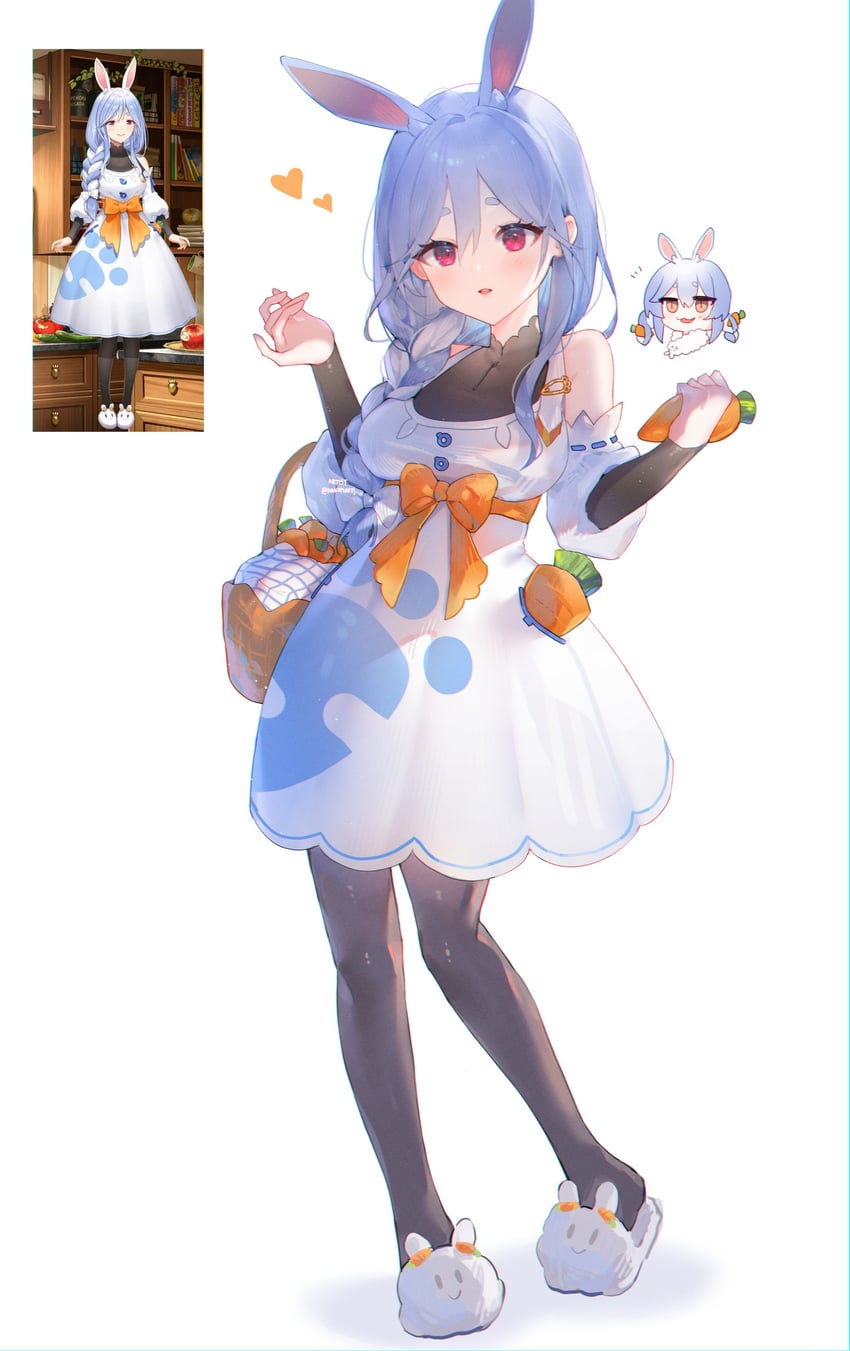usada pekora, don-chan, and pekomama (hololive) drawn by nekomeen