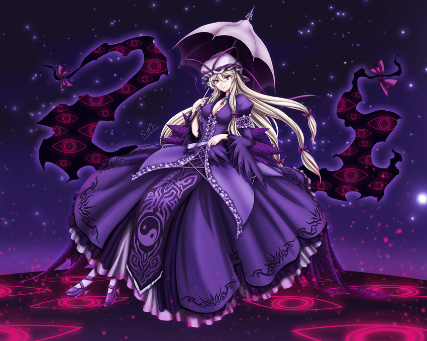 yakumo yukari (touhou and 2 more) drawn by skyspace