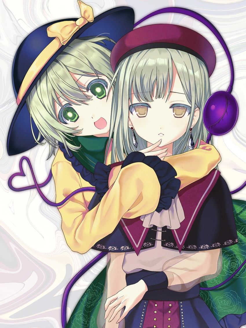 komeiji koishi, wakaba mutsumi, and mortis (touhou and 2 more) drawn by tiancai_naiyou_mao