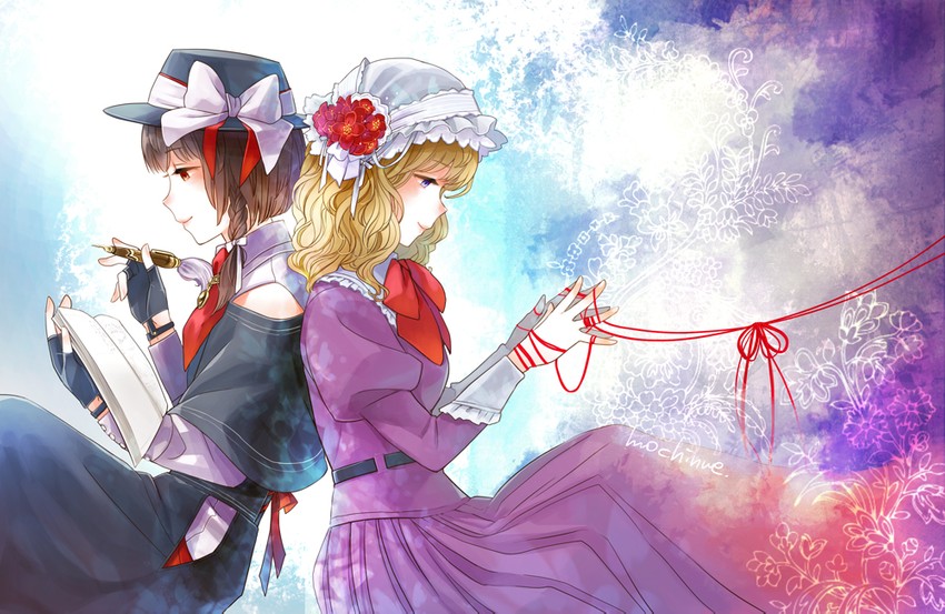 usami renko and maribel hearn (touhou) drawn by mochinue