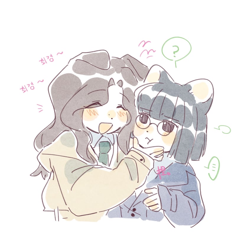 choi kyung and joo ye-ri (friendly rivalry) drawn by woodonly
