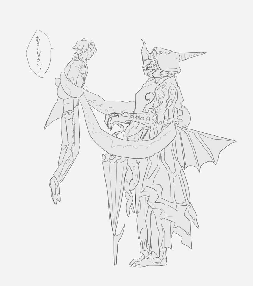 olteca and daiouika deadman (kamen rider and 1 more) drawn by bbbb_fex