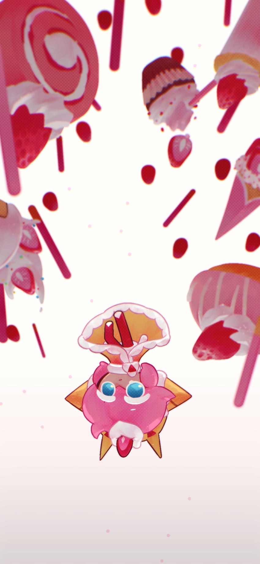 strawberry crepe cookie (cookie run and 1 more) drawn by b4c5ce